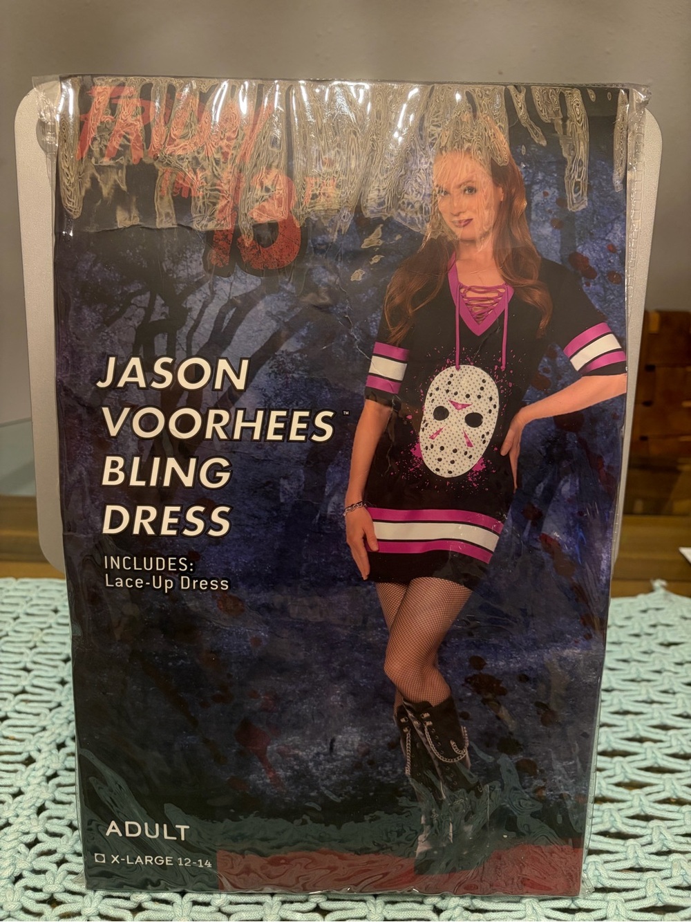 Friday the 13th-  Jason Voorhees Bling Dress - Black & Pink - NEW Spirit